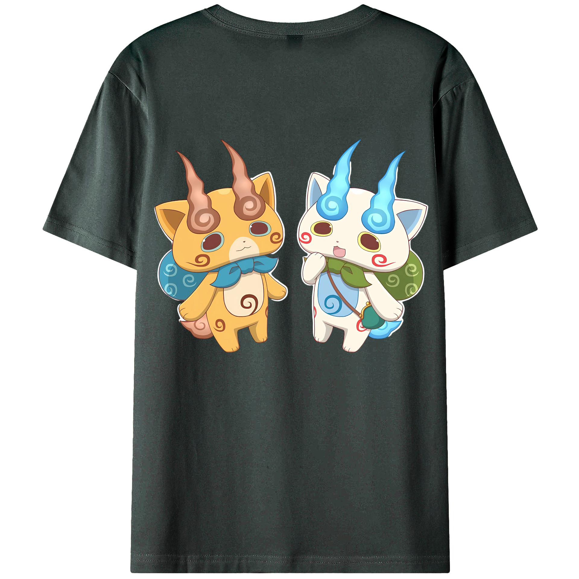 （画像用） 妖怪ウォッチ Yo-kai Watch 綿100％ メンズ半袖Tシャツ（バックプリント） 通気性